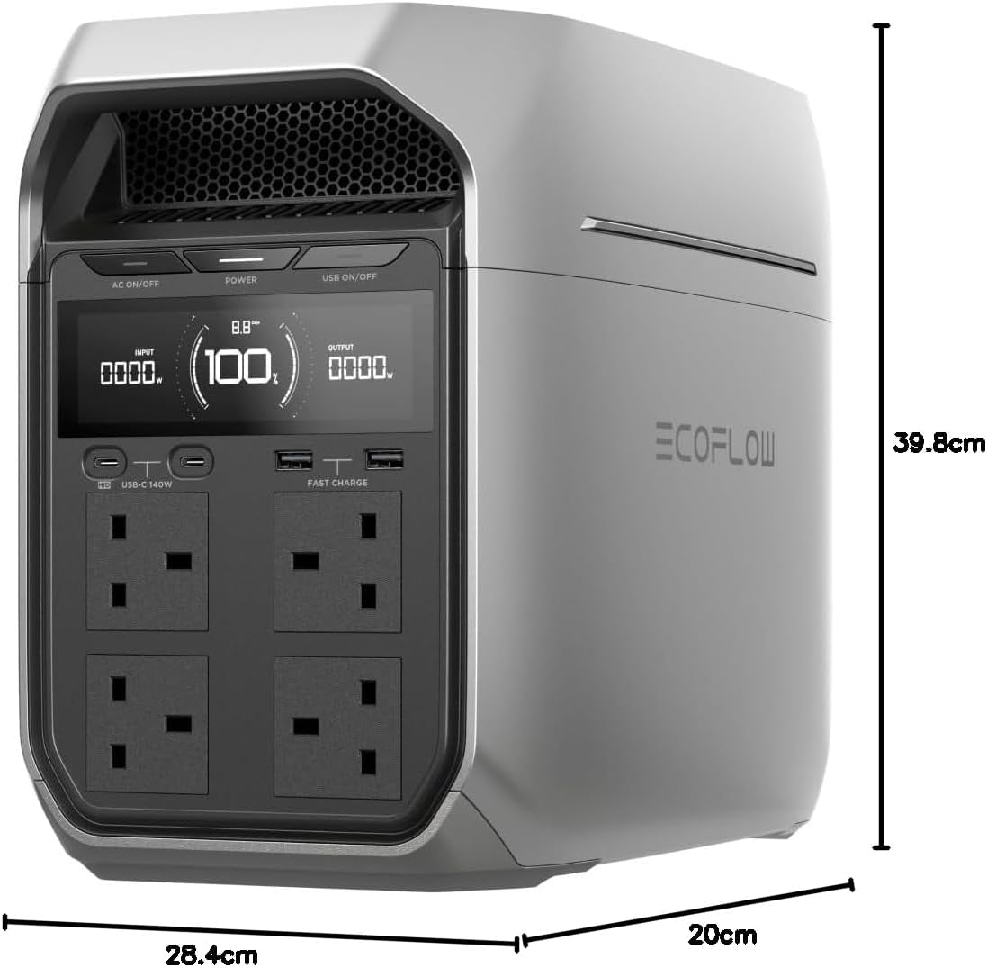 Portable Power Station DELTA 3 Plus, 1024Wh Lifepo4 Battery
