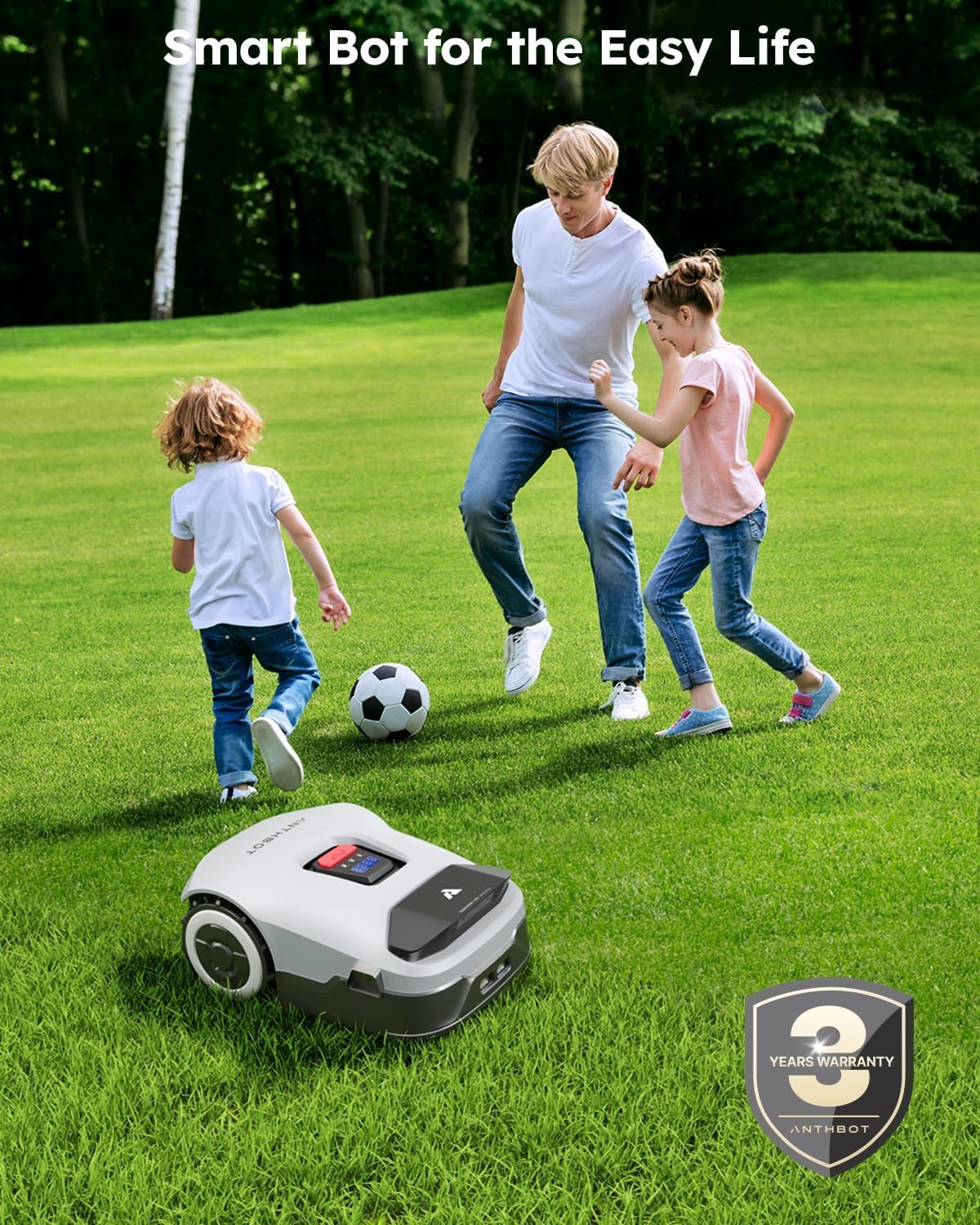 Robot Lawnmower NO Wire - 1000m², Full Band RTK+4-Eye Vision Robotic Lawn Mower, Automatic Mapping, 30 Multi-zone Management, Accurate Obstacle Avoidance, Intelligent Anti-Theft, APP Control