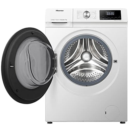 Freestanding Front Load Washing Machine – 10kg, 1400 RPM, Inverter Motor, Quick Wash, Steam Wash, White, Energy Class A