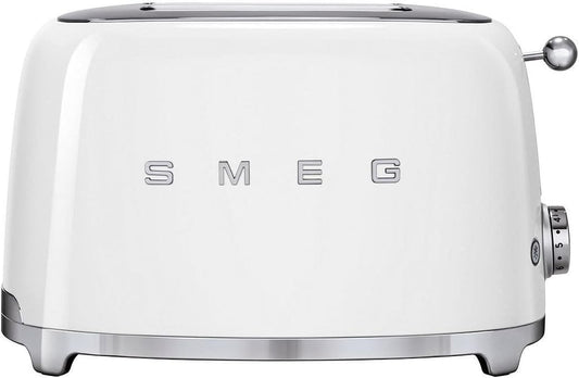 Smeg TSF01WHUK 50's Style Retro 2 Slice Toaster - White