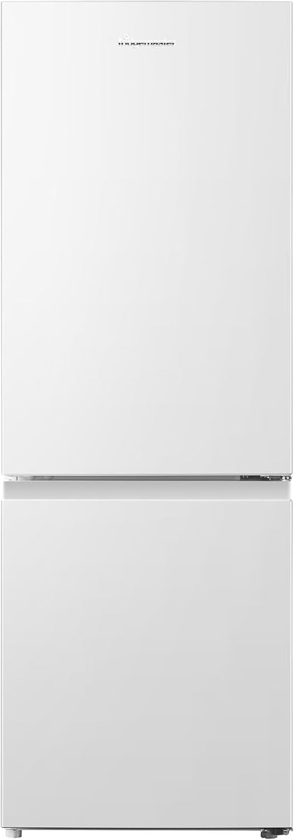 Fridgemaster 50cm Slim Fridge Freezer MC50175A – Fits Narrow Kitchens, 175L 60/40, Quiet 39dB, Reversible Door, White