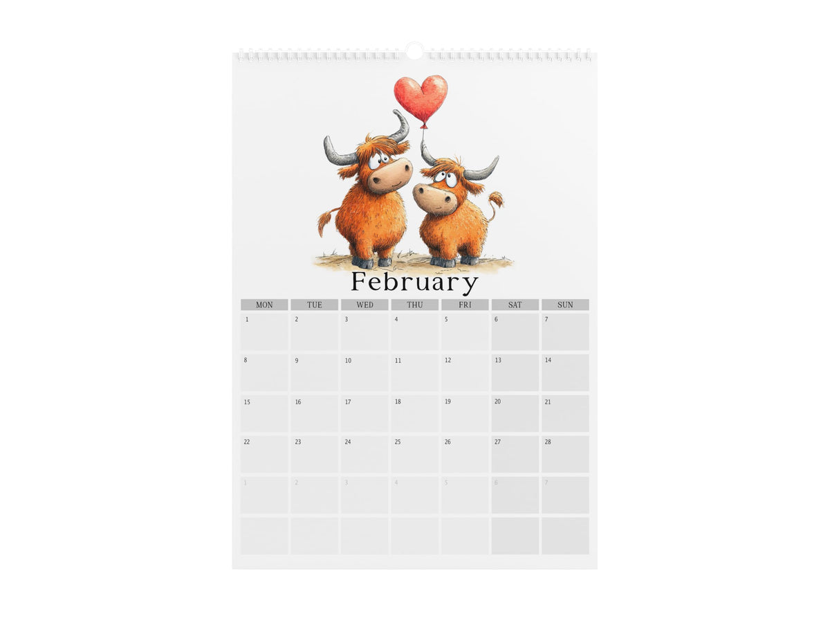 Scottish Highlands Calendar 2027 – Monthly Wall Calendar with Notes