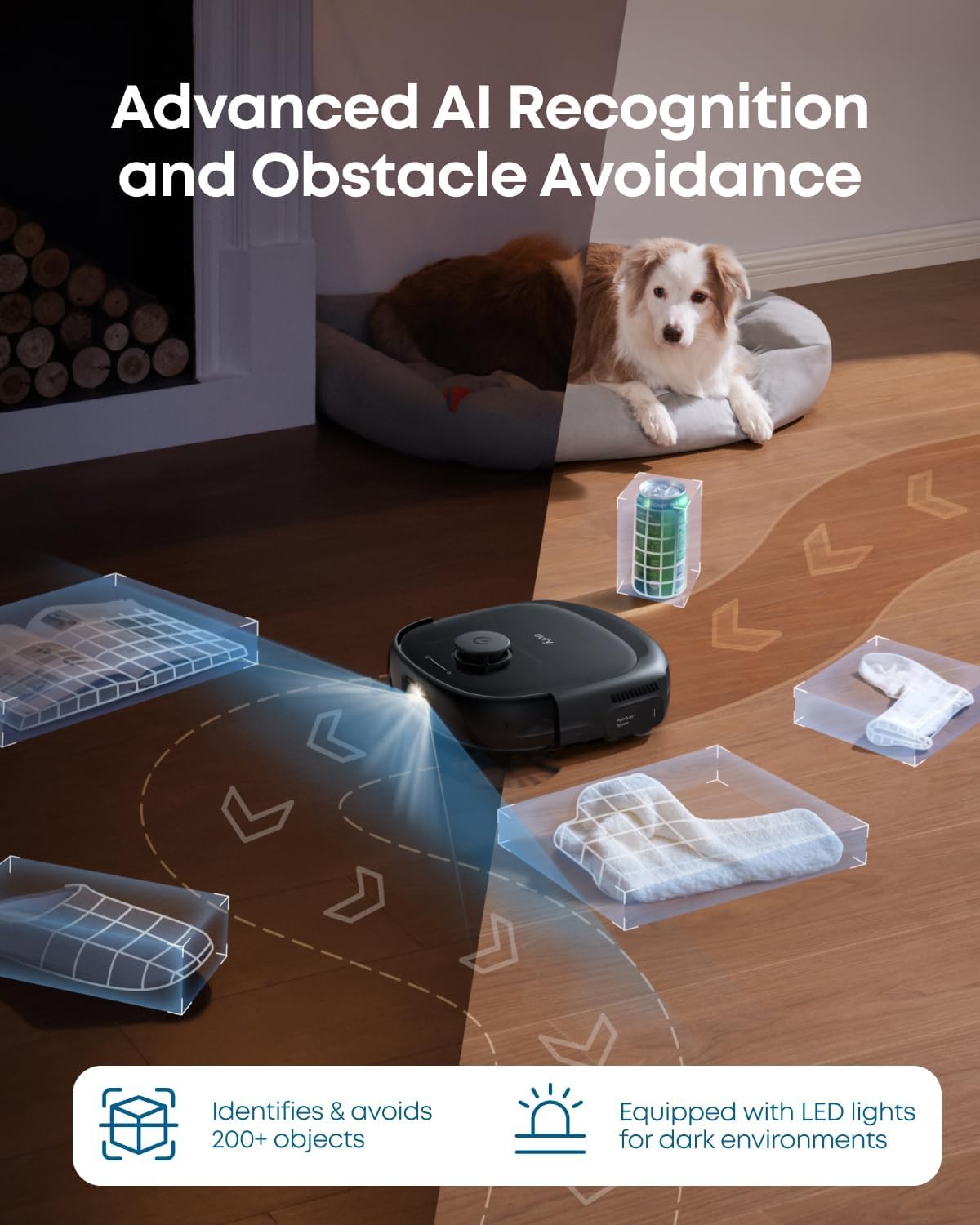 eufy E25 Omni, Robot Vacuum Cleaner with Mop,HydroJet Self-Clean Roller Mop