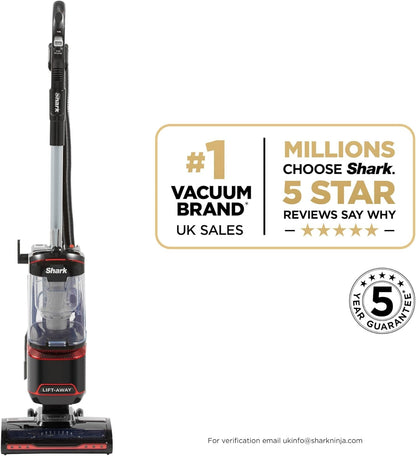 Shark Upright Corded Vacuum Cleaner 750W, 1.1L, Lift-Away, Pet Model, LED Headlights, Anti-Allergen, 8m Cord, Pet & Multi-Surface Tools