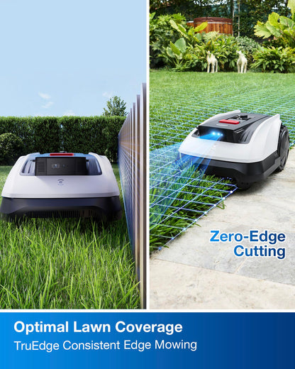 ECOVACS GOAT O800 RTK Robot Lawnmower 800㎡, Wire free, Lidar-Enhanced RTK+Vision Navigation, Pass 0.7m path, Auto Mapping, Customizable Mowing, Edge Presicion Mowing, 45% Slope Climbing