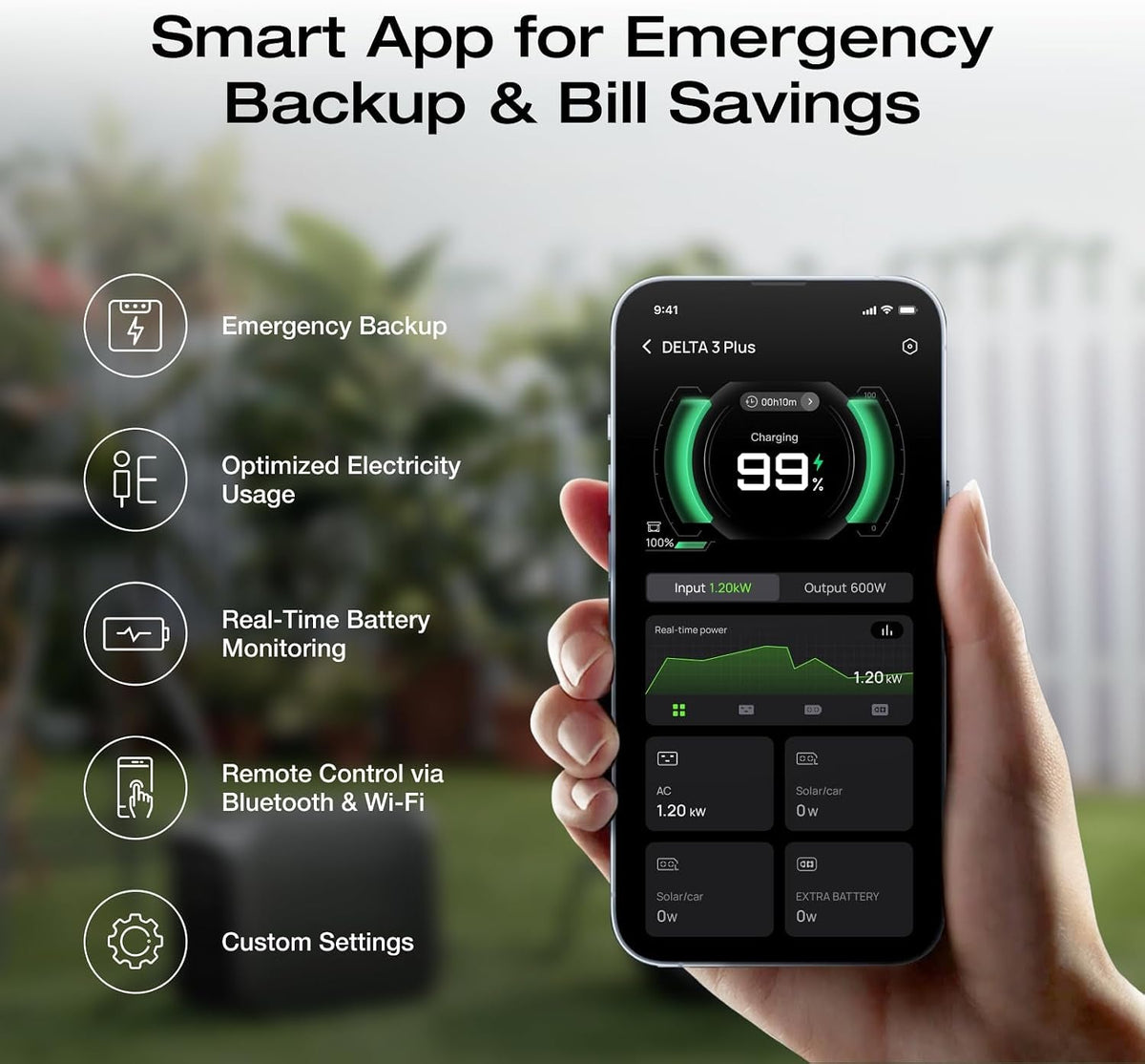 Portable Power Station DELTA 3 Plus, 1024Wh Lifepo4 Battery