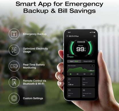 Portable Power Station DELTA 3 Plus, 1024Wh Lifepo4 Battery